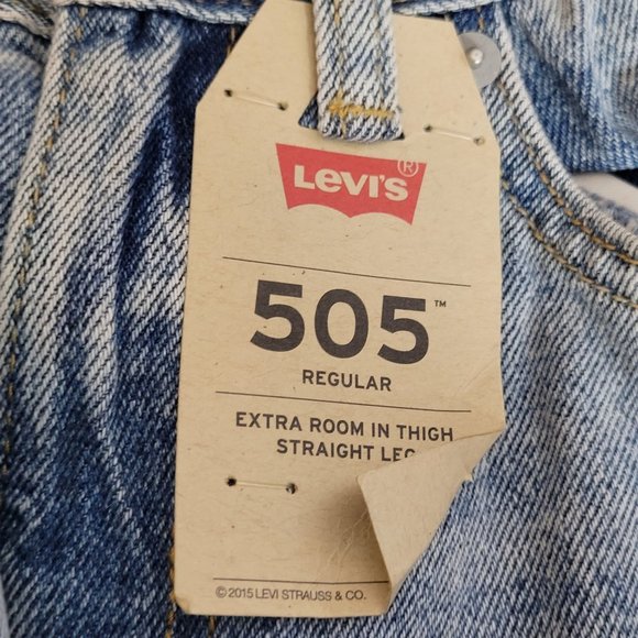 Levis 505 Regular Straight Leg 14 Slim Original Tag Size 25x27 - Picture 8 of 14